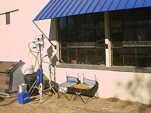 Lighting configuration for window effect from outside.