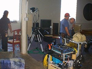 Setting up for first scene.